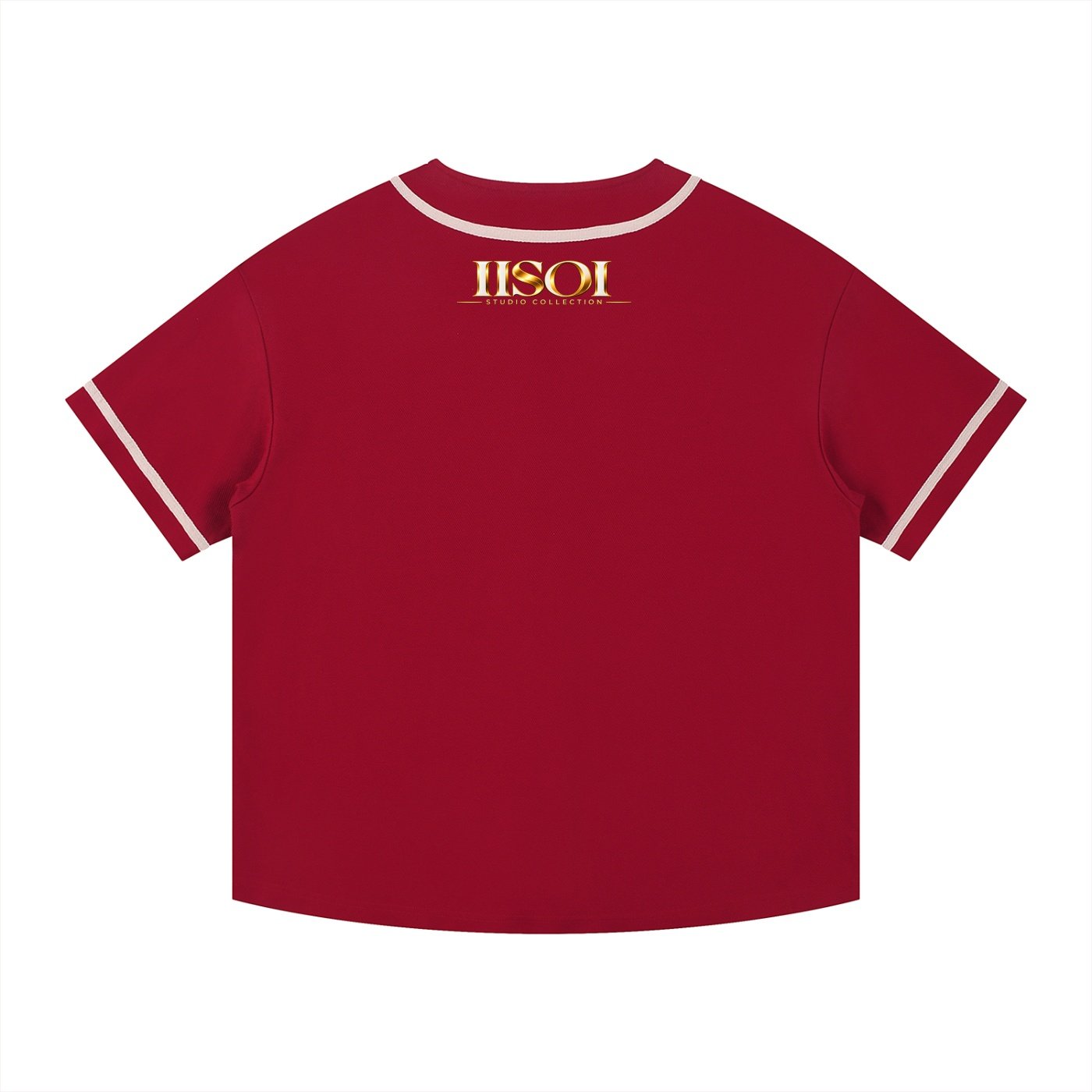 Contrast Piped Button-Up Jersey - Image 4