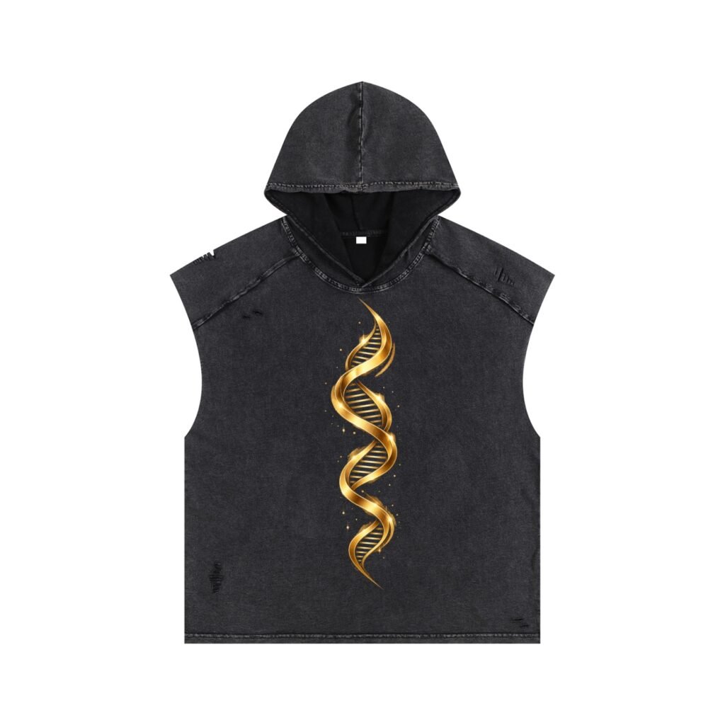 Snow Washed Boxy Hooded Tank Top